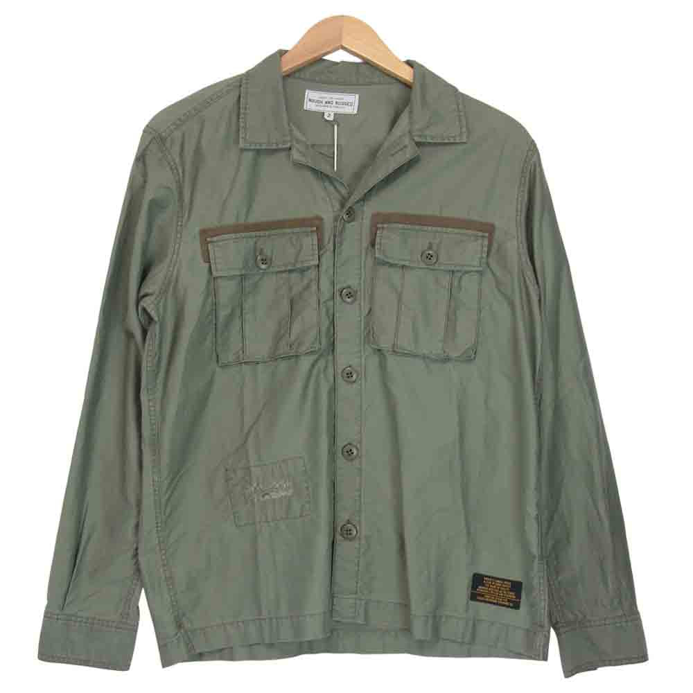 ROUGH and RUGGED ラフアンドラゲッド RR17-2-S01 DENIRO デニーロ 長袖 シャツ オリーブ系 2【新古品】【未使用】【中古】