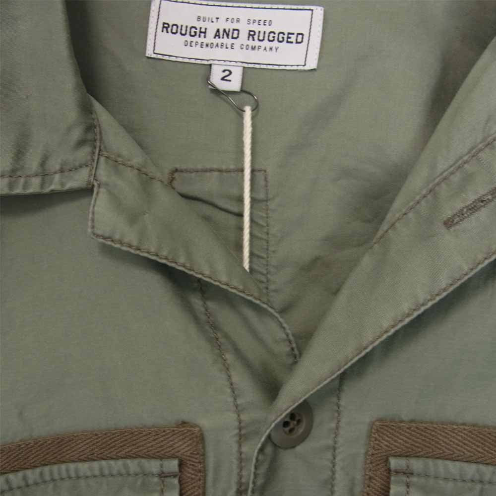 ROUGH and RUGGED ラフアンドラゲッド RR17-2-S01 DENIRO デニーロ 長袖 シャツ オリーブ系 2【新古品】【未使用】【中古】