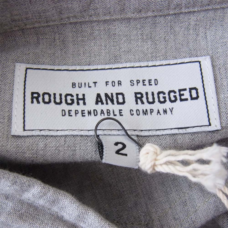 ROUGH and RUGGED ラフアンドラゲッド RR17-3-S01 VINCENT ヴィンセント 長袖 シャツ グレー系 2【新古品】【未使用】【中古】
