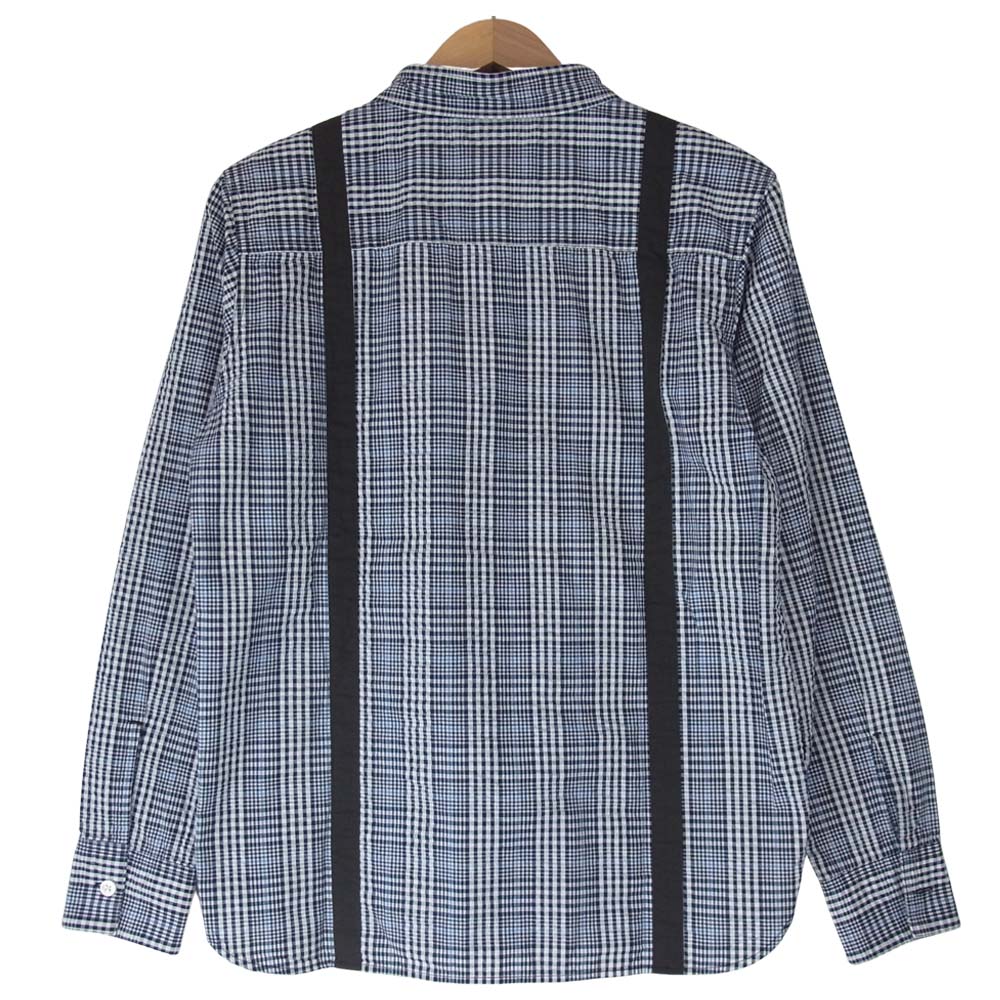 ROUGH and RUGGED ラフアンドラゲッド RR17-2-S02 TRASH シアサッカーチェック 長袖 シャツ チャコール系 2【新古品】【未使用】【中古】