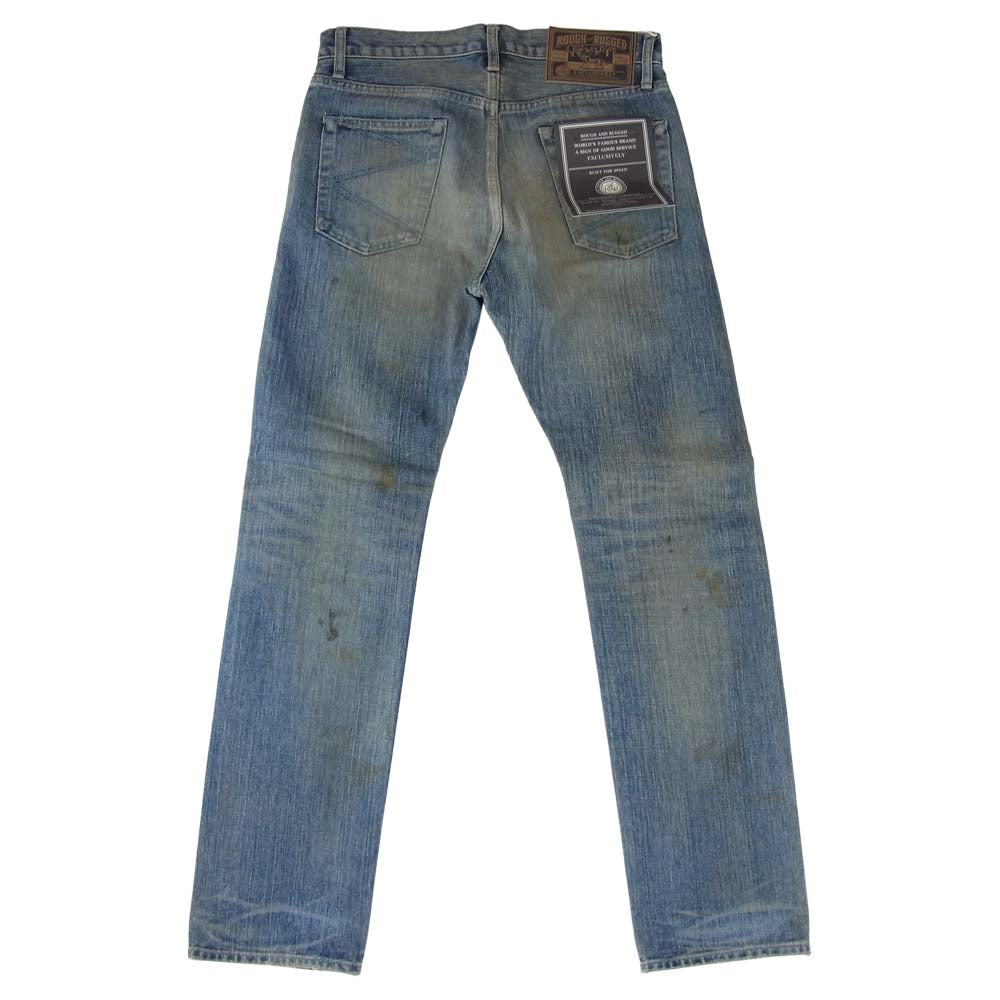 ROUGH and RUGGED ラフアンドラゲッド RR17-2-P04 FOUL EDGE ファウル エッジ デニムパンツ インディゴブルー系 2【新古品】【未使用】【中古】