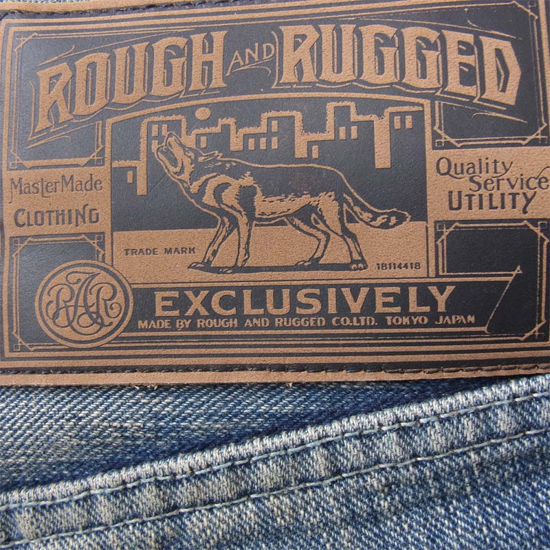 ROUGH and RUGGED ラフアンドラゲッド RR17-2-P04 FOUL EDGE ファウル エッジ デニムパンツ インディゴブルー系 2【新古品】【未使用】【中古】