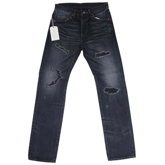 ROUGH and RUGGED ラフアンドラゲッド 16AW RR16-7-P05 FOUL EDGE 加工デニムパンツ ブラック系 1【新古品】【未使用】【中古】