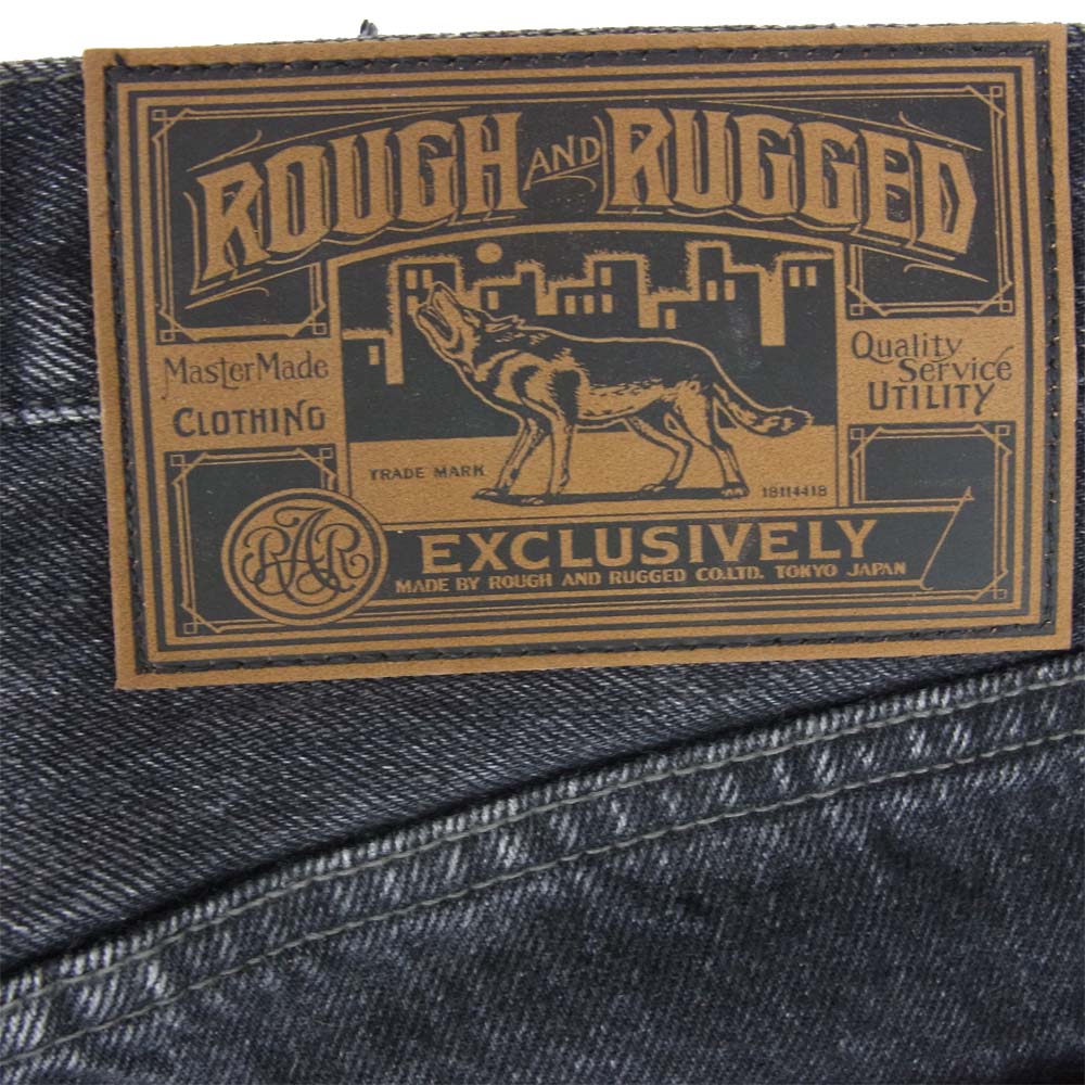 ROUGH and RUGGED ラフアンドラゲッド 16AW RR16-7-P05 FOUL EDGE 加工デニムパンツ ブラック系 1【新古品】【未使用】【中古】