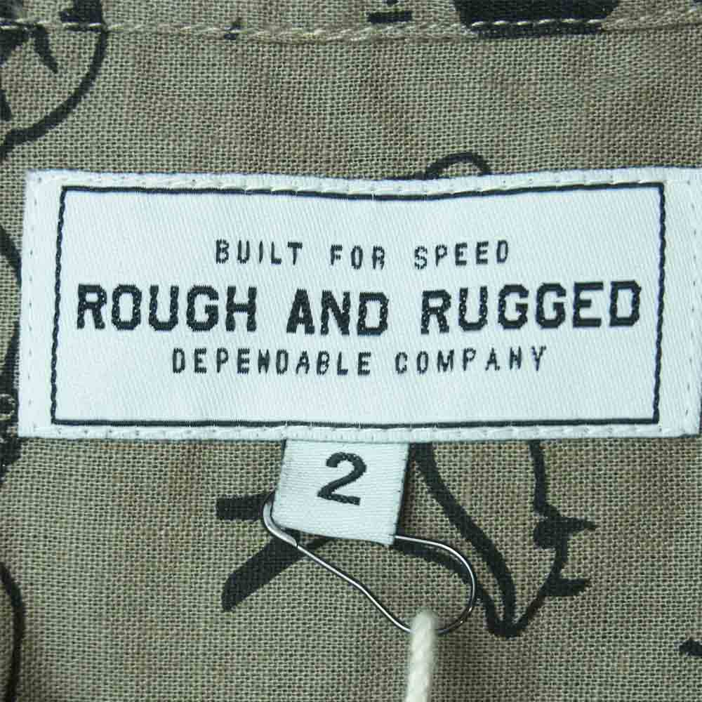 ROUGH and RUGGED ラフアンドラゲッド RR17-4-S02 WALKEN-SS ウォーケン ショートスリーヴ 半袖 シャツ カーキ系 M【新古品】【未使用】【中古】