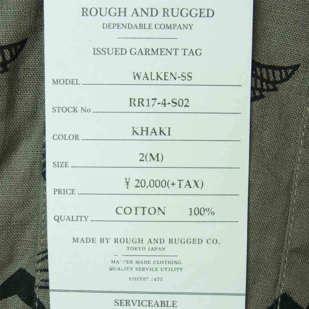 ROUGH and RUGGED ラフアンドラゲッド RR17-4-S02 WALKEN-SS ウォーケン ショートスリーヴ 半袖 シャツ カーキ系 M【新古品】【未使用】【中古】
