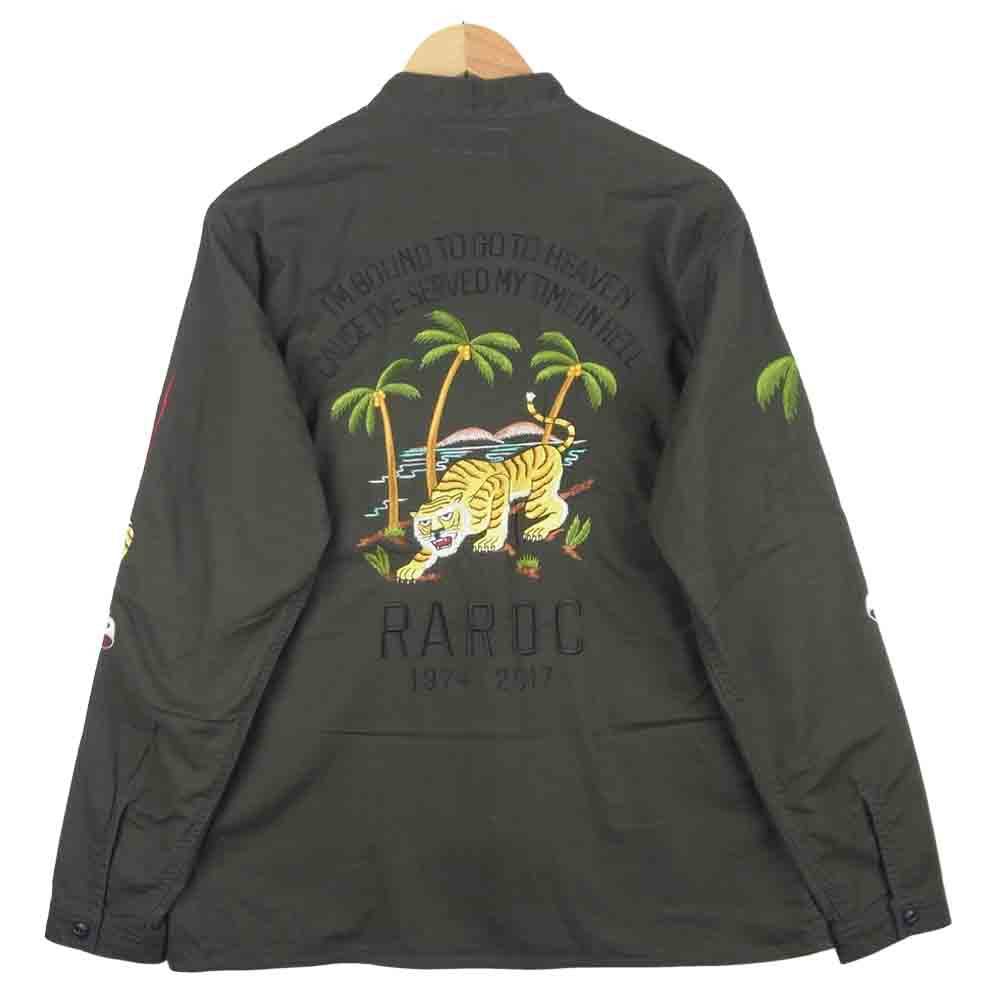 ROUGH and RUGGED ラフアンドラゲッド RR17-3-S02 BRUCE ブルース チャイナ 長袖 シャツ ダークグレー系 L【極上美品】【中古】