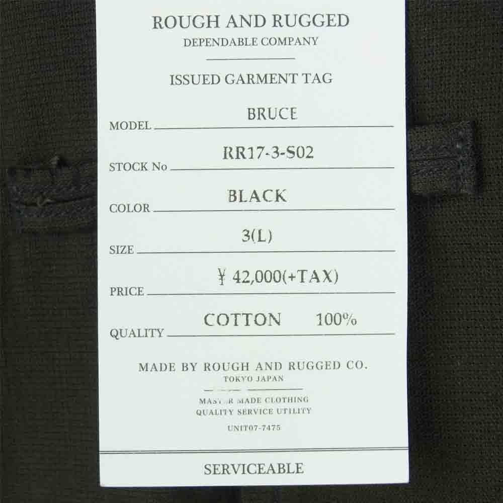 ROUGH and RUGGED ラフアンドラゲッド RR17-3-S02 BRUCE ブルース チャイナ 長袖 シャツ ダークグレー系 L【極上美品】【中古】