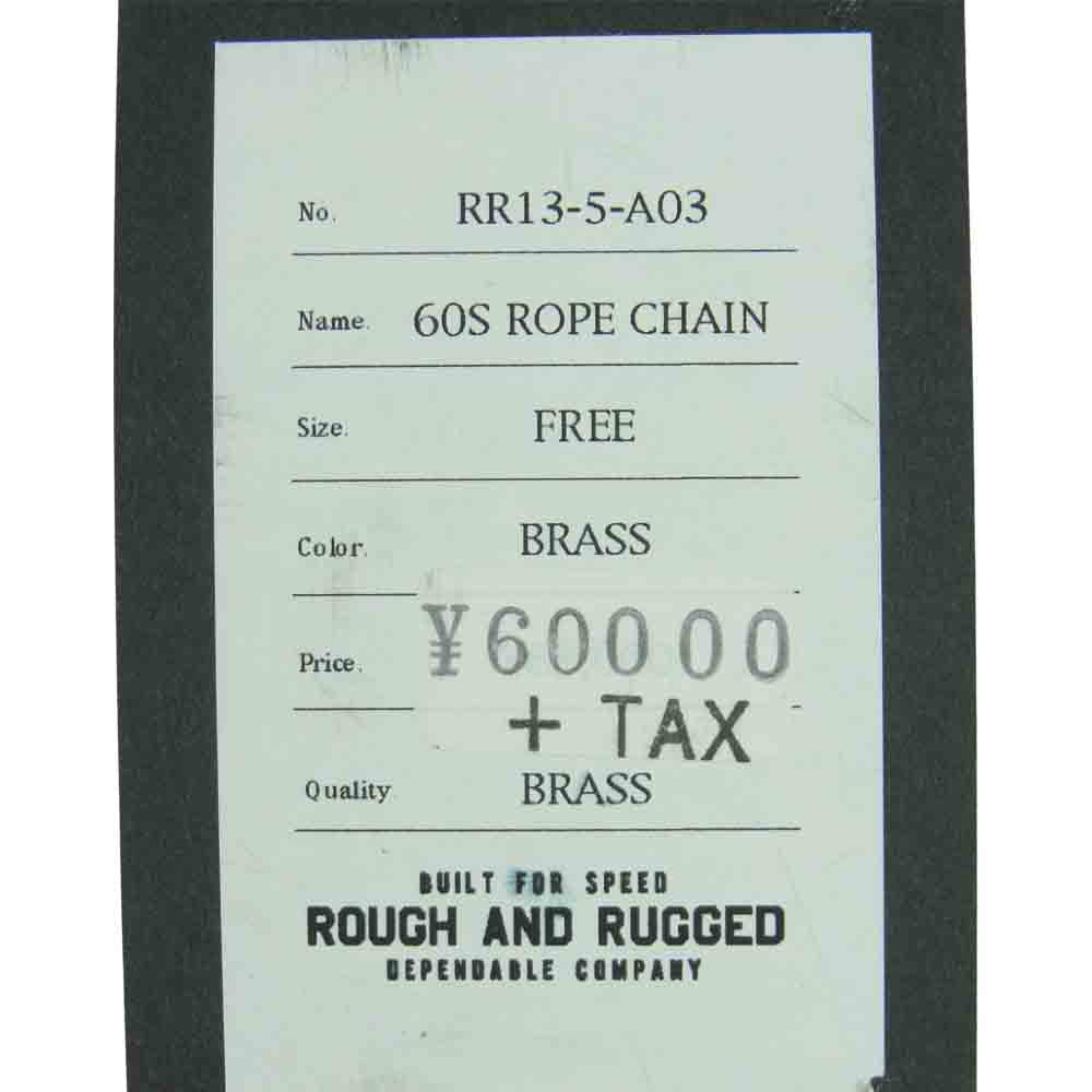 LARRY SMITH ラリースミス RR13-5-A03 ラフアンドラゲッド ROUGH AND RUGGED 60S ROPE CHAIN ブラス ロープ ウォレット チェーン ゴールド系 FREE【新古品】【未使用】【中古】
