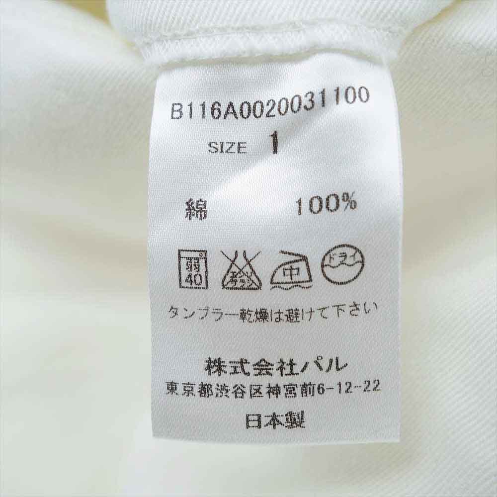 フランネル B116A0020031100 ストレート ワイド コットン パンツ ホワイト系 1【中古】