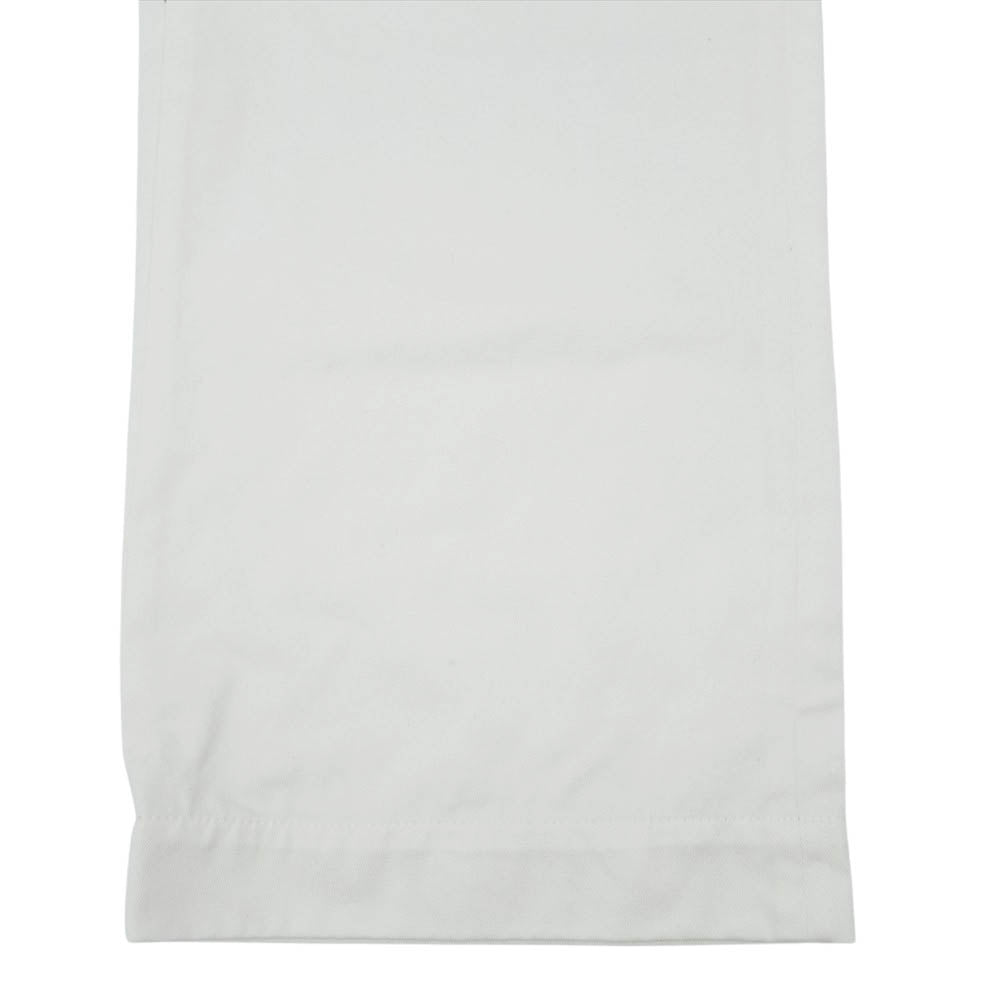 フランネル B116A0020031100 ストレート ワイド コットン パンツ ホワイト系 1【中古】