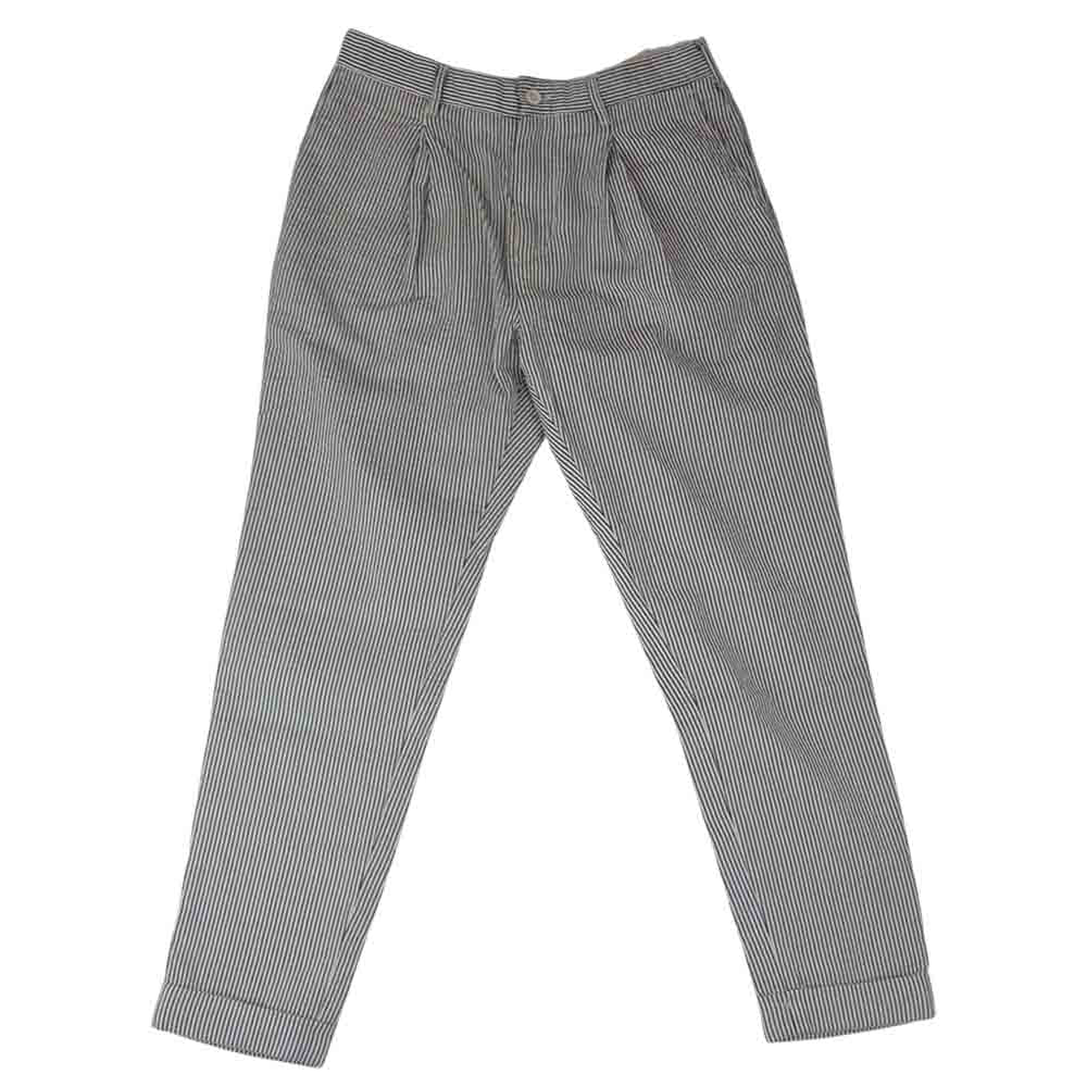 Engineered Garments エンジニアードガーメンツ シンチバック ストライプ シアサッカー パンツ ネイビー系×ホワイト系 1【中古】