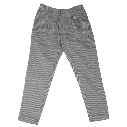 Engineered Garments エンジニアードガーメンツ シンチバック ストライプ シアサッカー パンツ ネイビー系×ホワイト系 1【中古】