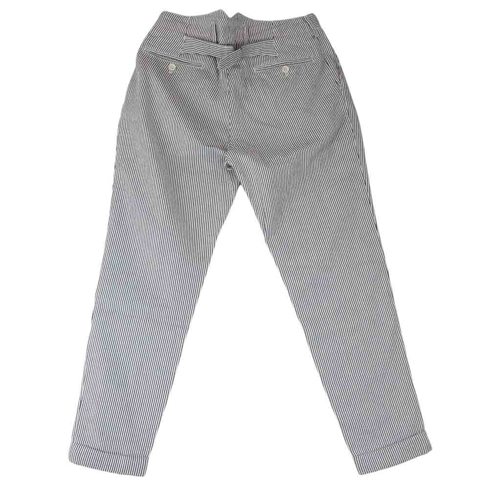 Engineered Garments エンジニアードガーメンツ シンチバック ストライプ シアサッカー パンツ ネイビー系×ホワイト系 1【中古】