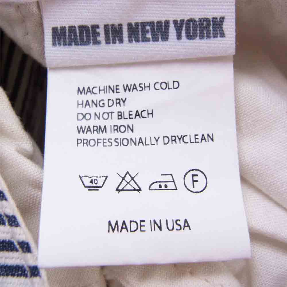 Engineered Garments エンジニアードガーメンツ シンチバック ストライプ シアサッカー パンツ ネイビー系×ホワイト系 1【中古】