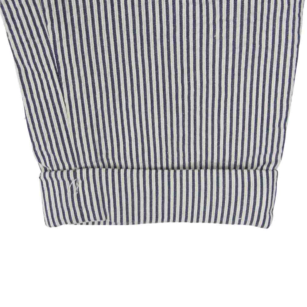 Engineered Garments エンジニアードガーメンツ シンチバック ストライプ シアサッカー パンツ ネイビー系×ホワイト系 1【中古】