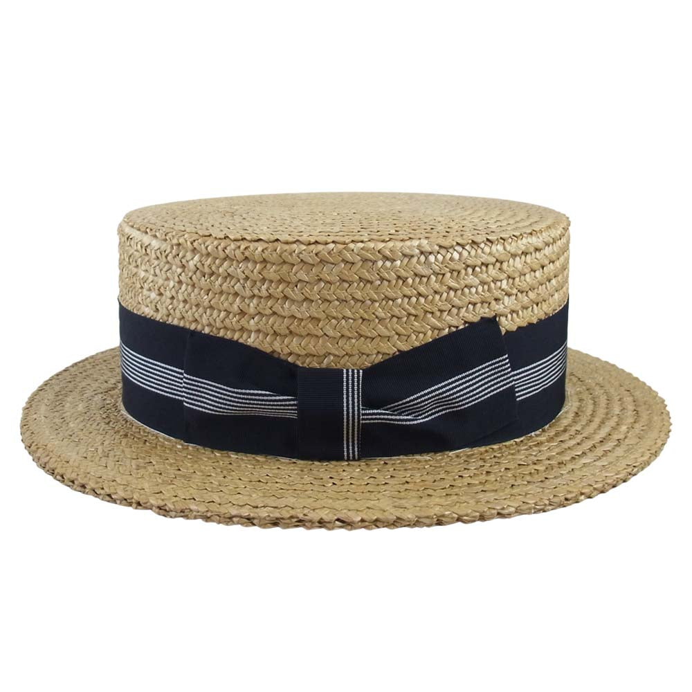 テシ カンカン帽 ストローハット ベージュ系 60【美品】【中古】