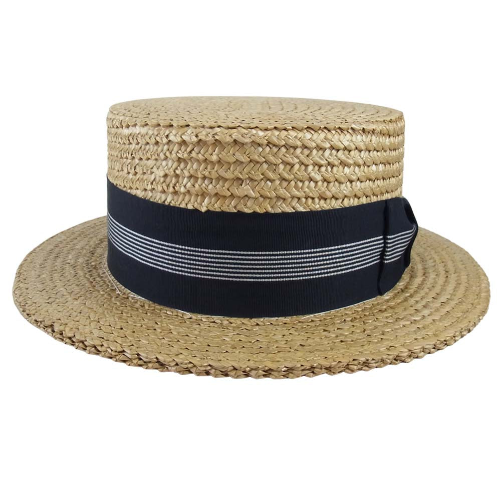 テシ カンカン帽 ストローハット ベージュ系 60【美品】【中古】