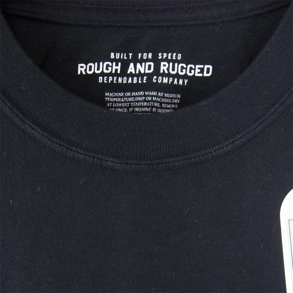 ROUGH and RUGGED ラフアンドラゲッド RR19-7-T01 DESIGN CT-01 クルーネック Tシャツ ブラック系 1【新古品】【未使用】【中古】