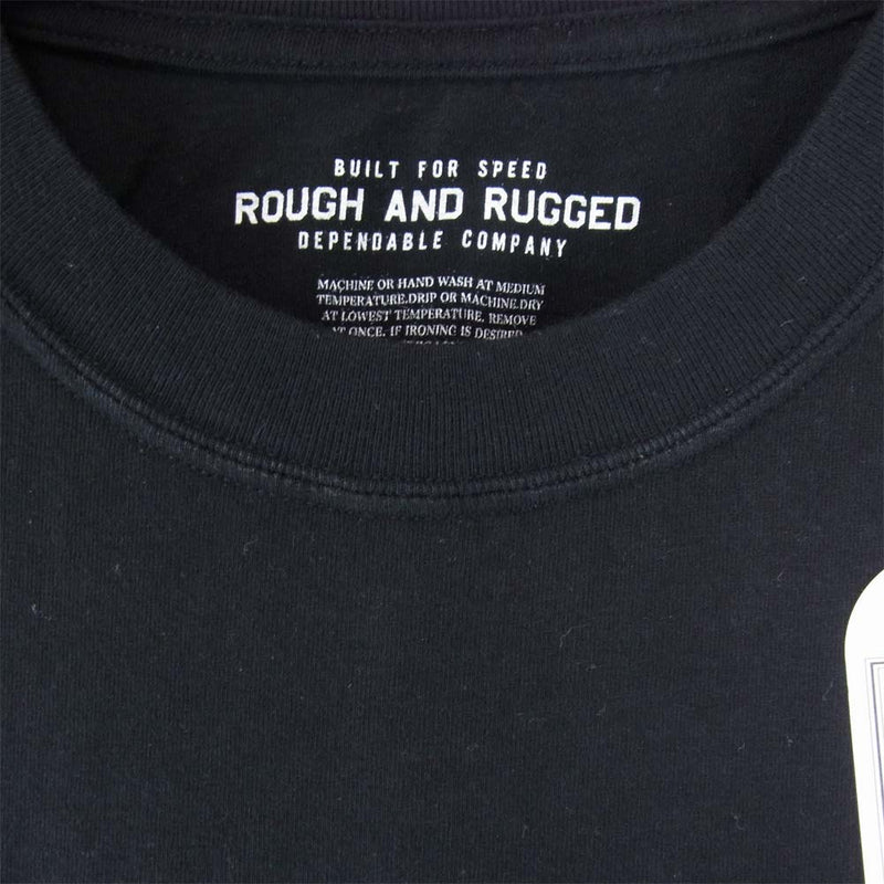 ROUGH and RUGGED ラフアンドラゲッド RR19-7-T01 DESIGN CT-01 クルーネック Tシャツ ブラック系 1【新古品】【未使用】【中古】