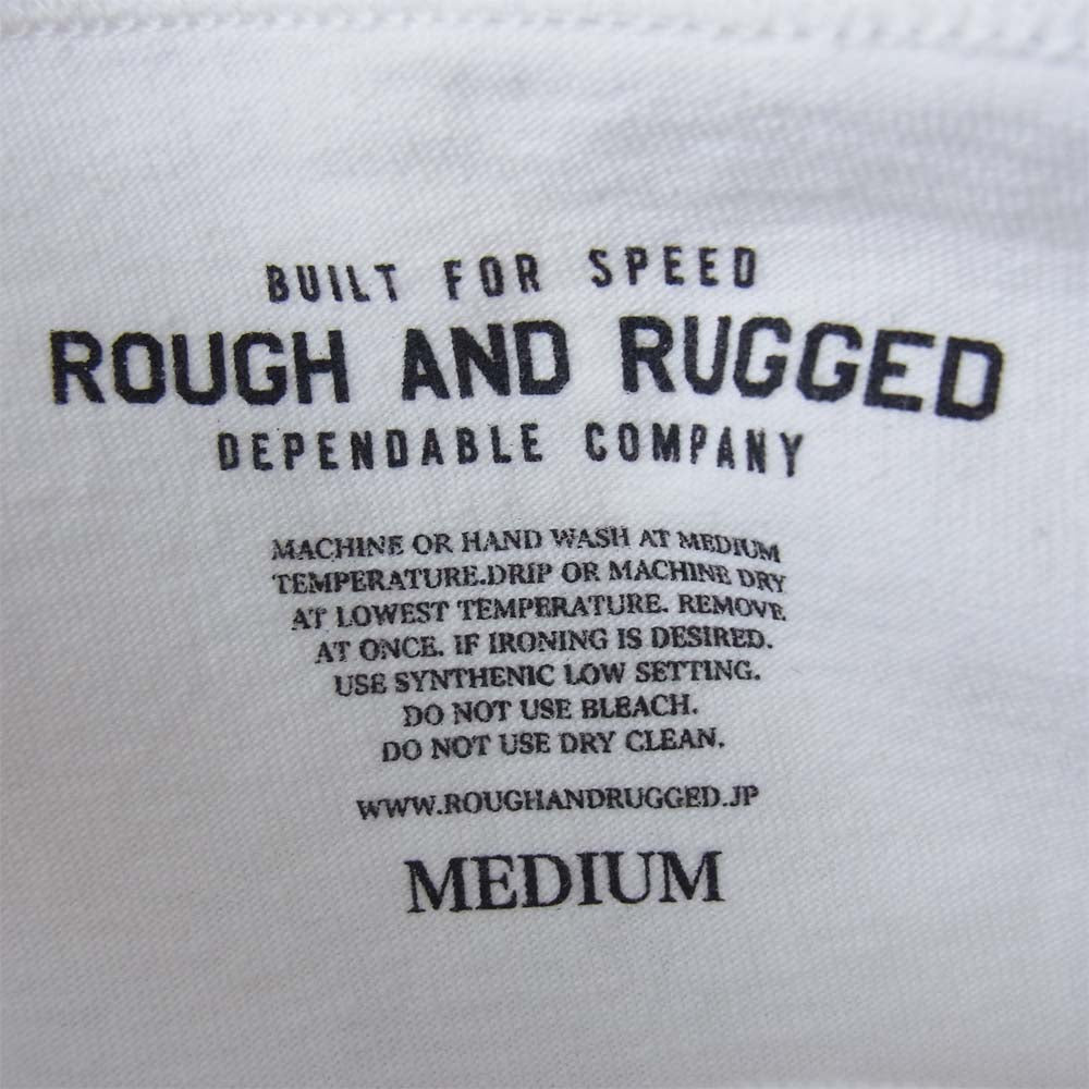 ROUGH and RUGGED ラフアンドラゲッド 17AW RR17-7-T02 DESIGN CT-02 プリント Tシャツ ホワイト系 2【新古品】【未使用】【中古】