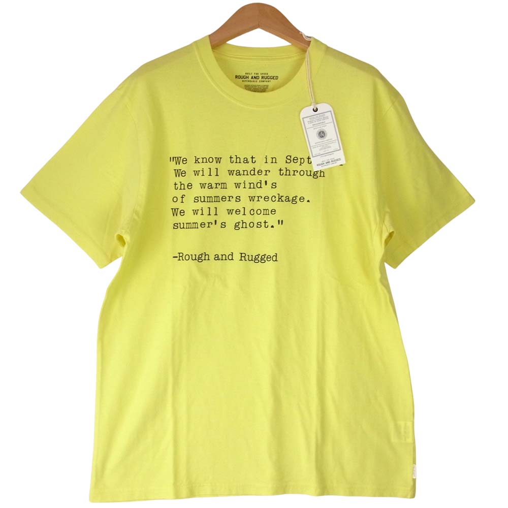 ROUGH and RUGGED ラフアンドラゲッド 19AW RR19-6-P03 DESIGN CT-05 半袖 Tシャツ イエロー系 2【新古品】【未使用】【中古】