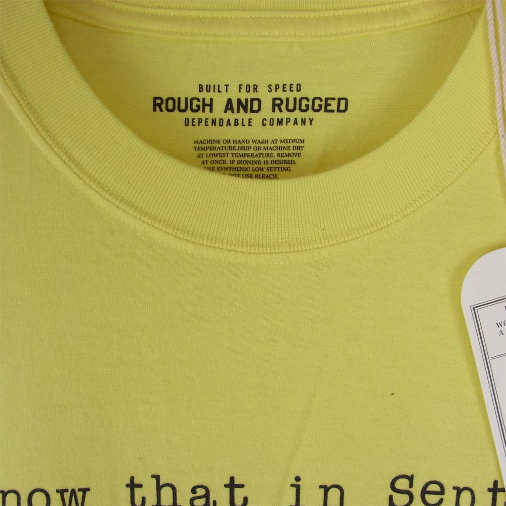 ROUGH and RUGGED ラフアンドラゲッド 19AW RR19-6-P03 DESIGN CT-05 半袖 Tシャツ イエロー系 2【新古品】【未使用】【中古】