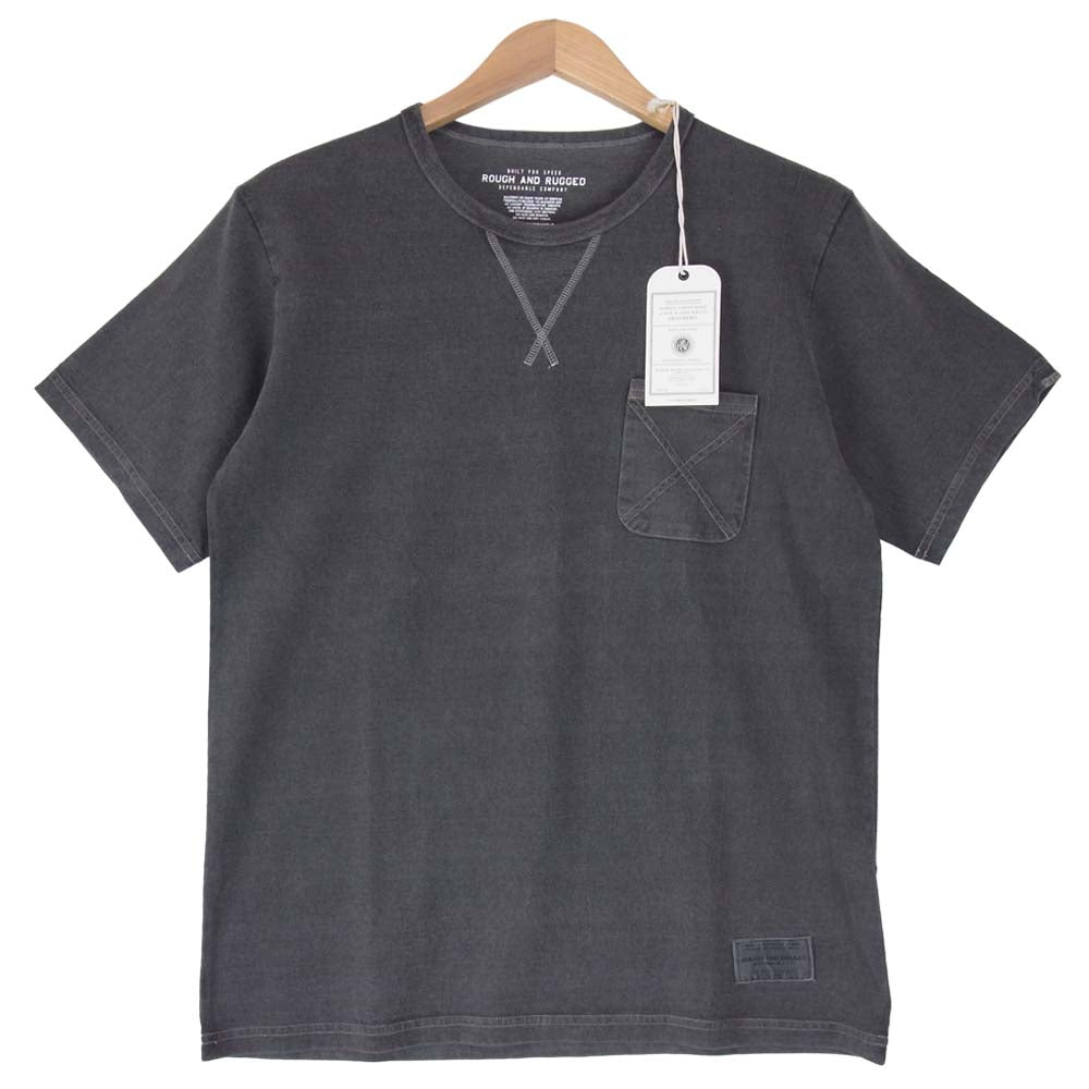 ROUGH and RUGGED ラフアンドラゲッド RR17-4-T02 RR PIG CPT ピグメント Tシャツ チャコール系 2【新古品】【未使用】【中古】