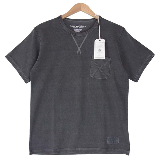 ROUGH and RUGGED ラフアンドラゲッド RR17-4-T02 RR PIG CPT ピグメント Tシャツ チャコール系 2【新古品】【未使用】【中古】