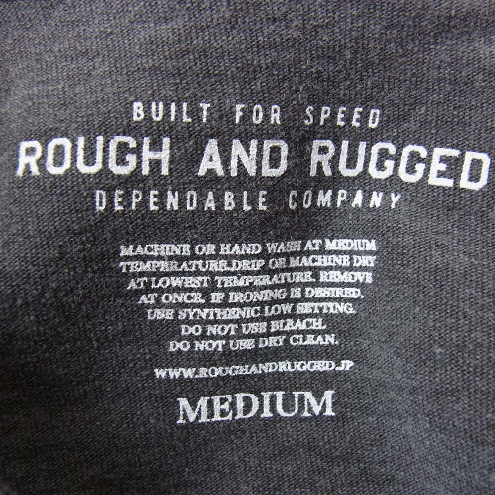 ROUGH and RUGGED ラフアンドラゲッド RR17-4-T02 RR PIG CPT ピグメント Tシャツ チャコール系 2【新古品】【未使用】【中古】
