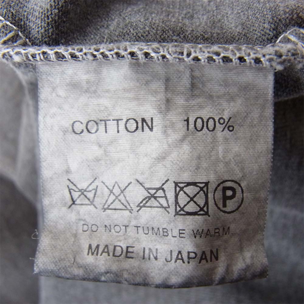 ROUGH and RUGGED ラフアンドラゲッド RR17-4-T02 RR PIG CPT ピグメント Tシャツ チャコール系 2【新古品】【未使用】【中古】