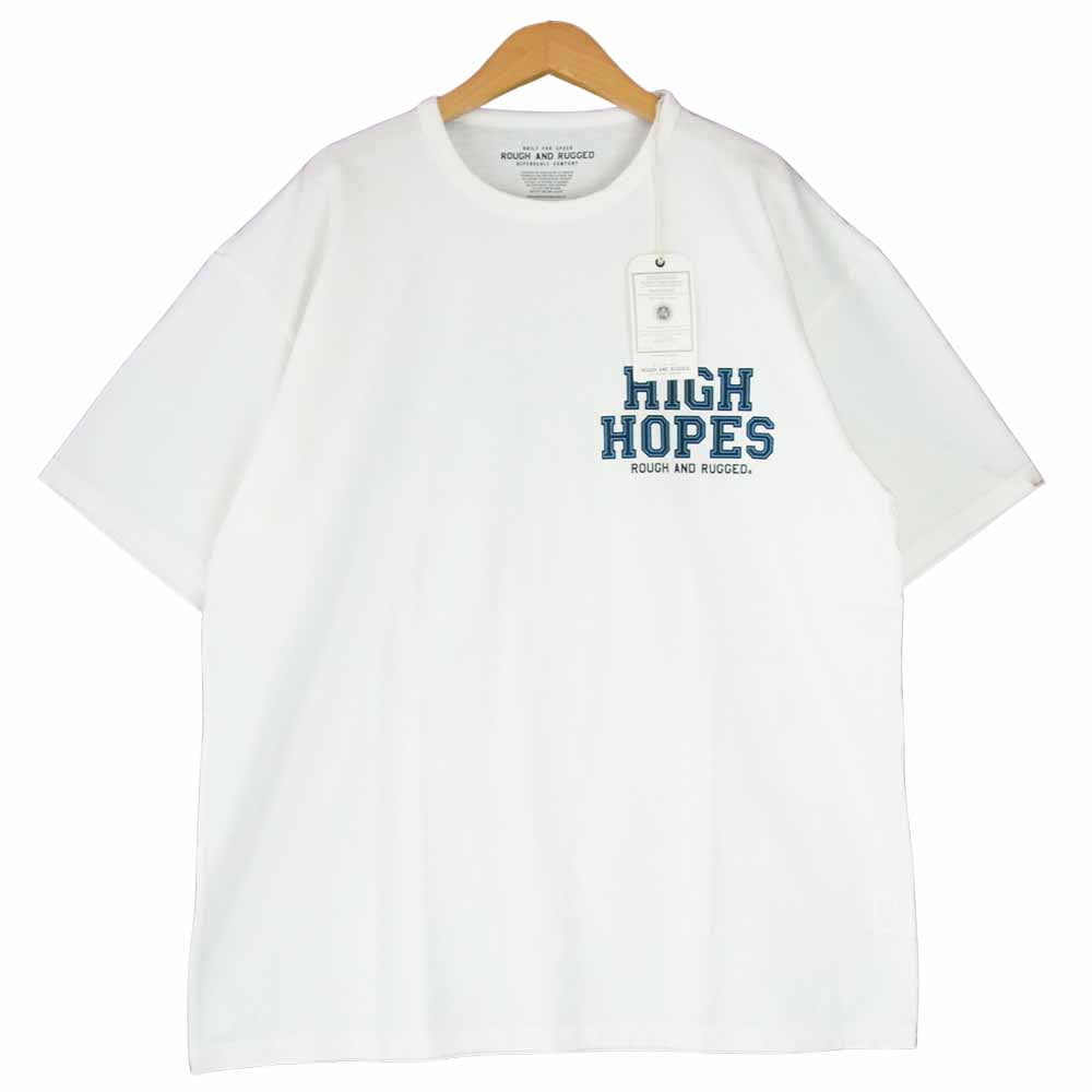 ROUGH and RUGGED ラフアンドラゲッド 20AW RR20-5-T05 DESIGN CT HIGH HOPES ハイホープス Tシャツ ホワイト系 4【新古品】【未使用】【中古】
