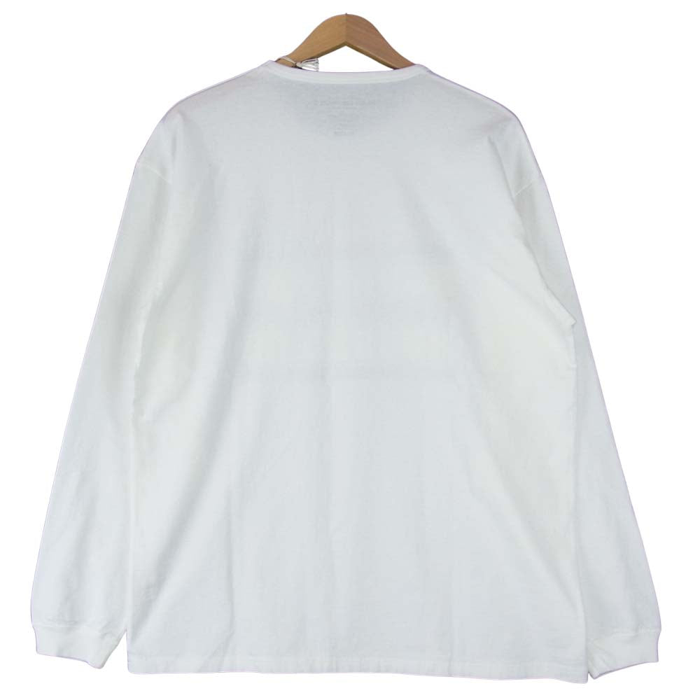 ROUGH and RUGGED ラフアンドラゲッド 20SS RR20-4-T01 DESIGN LS / BAR LOGO バー ロゴ ロングスリーブ Tシャツ ホワイト系 4【新古品】【未使用】【中古】