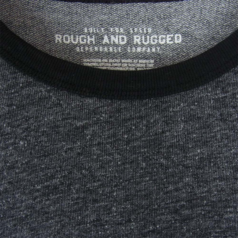 ROUGH and RUGGED ラフアンドラゲッド RR17-3-T01 CROSS L/S ロングスリーブ 切替 Tシャツ ブラック系 3【新古品】【未使用】【中古】