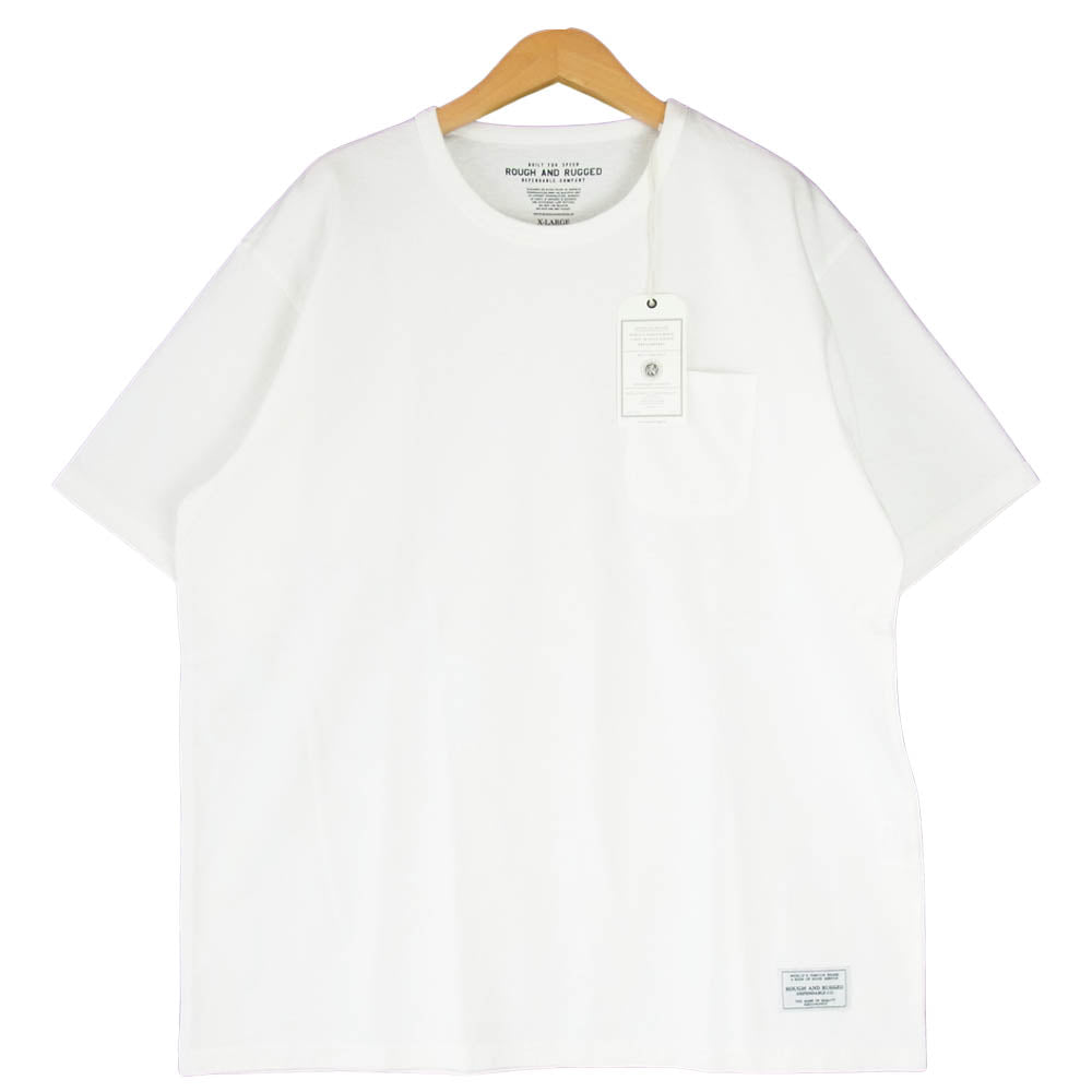 ROUGH and RUGGED ラフアンドラゲッド 18SS RR18-4-T02 PIG CPT クルーネックポケット Tシャツ ホワイト系 4【新古品】【未使用】【中古】