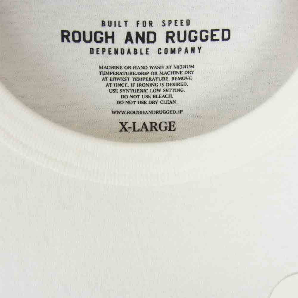 ROUGH and RUGGED ラフアンドラゲッド 18SS RR18-4-T02 PIG CPT クルーネックポケット Tシャツ ホワイト系 4【新古品】【未使用】【中古】