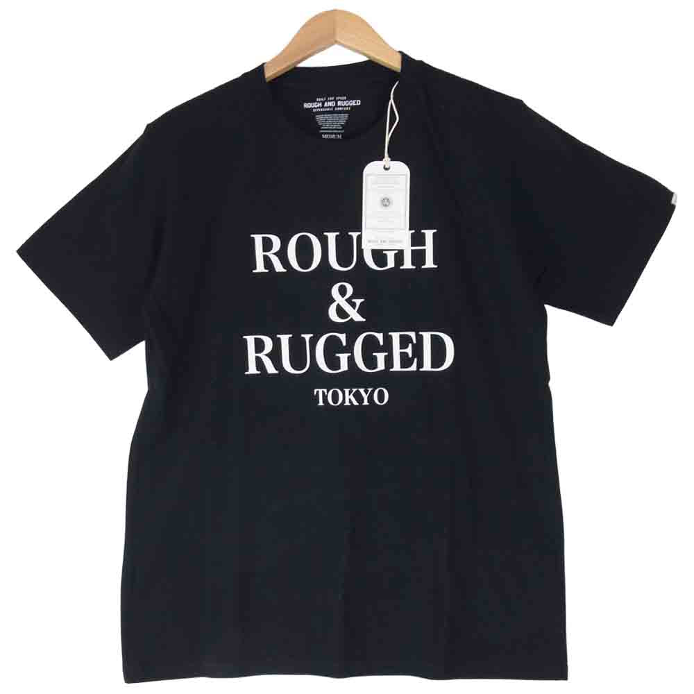 ROUGH and RUGGED ラフアンドラゲッド RR18-7-T01 DESIGN CT-01 LOGO ロゴ Tシャツ ブラック系 2【新古品】【未使用】【中古】