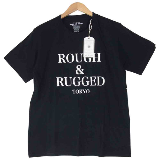 ROUGH and RUGGED ラフアンドラゲッド RR18-7-T01 DESIGN CT-01 LOGO ロゴ Tシャツ ブラック系 2【新古品】【未使用】【中古】