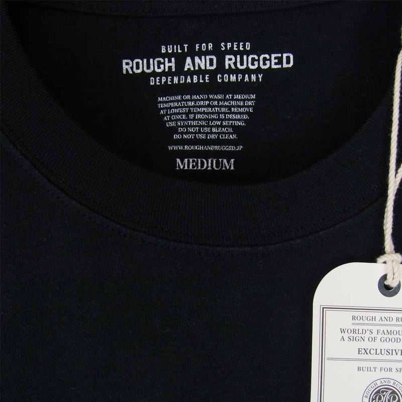 ROUGH and RUGGED ラフアンドラゲッド RR18-7-T01 DESIGN CT-01 LOGO ロゴ Tシャツ ブラック系 2【新古品】【未使用】【中古】