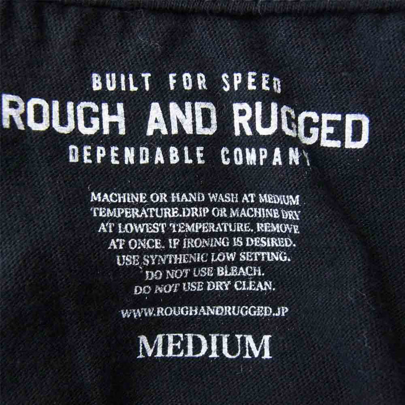 ROUGH and RUGGED ラフアンドラゲッド RR18-7-T01 DESIGN CT-01 LOGO ロゴ Tシャツ ブラック系 2【新古品】【未使用】【中古】