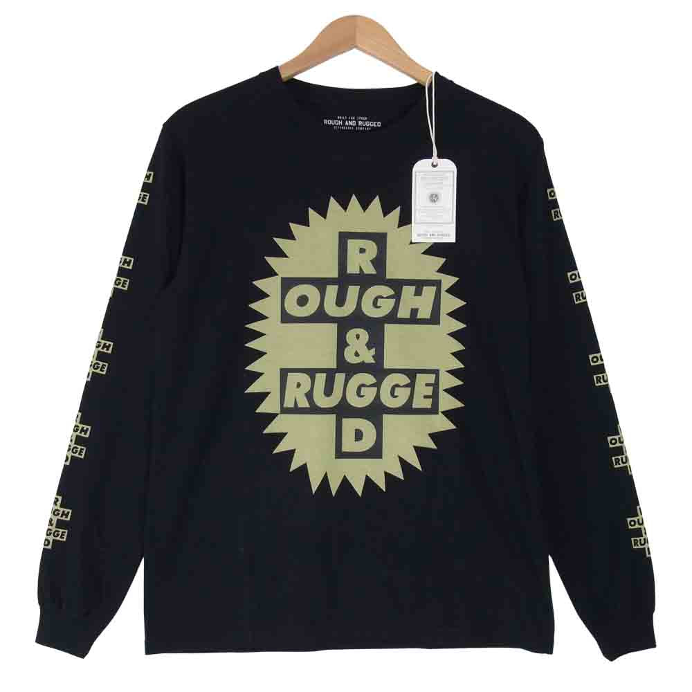 ROUGH and RUGGED ラフアンドラゲッド 18AW RR18-8-T03 DESIGN LS-02 CROSS クロス ロングスリーブ Tシャツ ブラック系 1【新古品】【未使用】【中古】