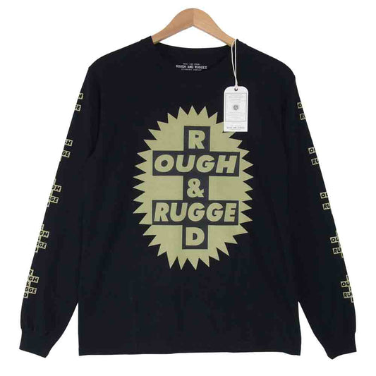ROUGH and RUGGED ラフアンドラゲッド 18AW RR18-8-T03 DESIGN LS-02 CROSS クロス ロングスリーブ Tシャツ ブラック系 1【新古品】【未使用】【中古】