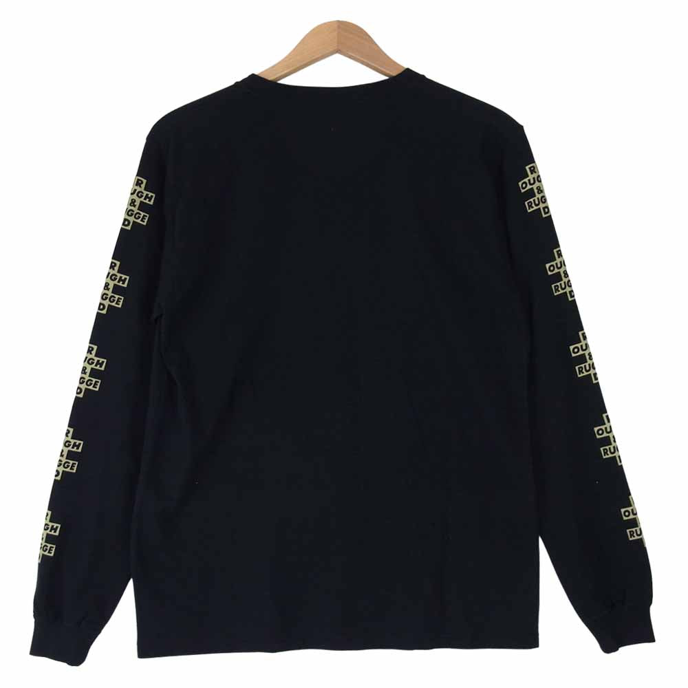 ROUGH and RUGGED ラフアンドラゲッド 18AW RR18-8-T03 DESIGN LS-02 CROSS クロス ロングスリーブ Tシャツ ブラック系 1【新古品】【未使用】【中古】