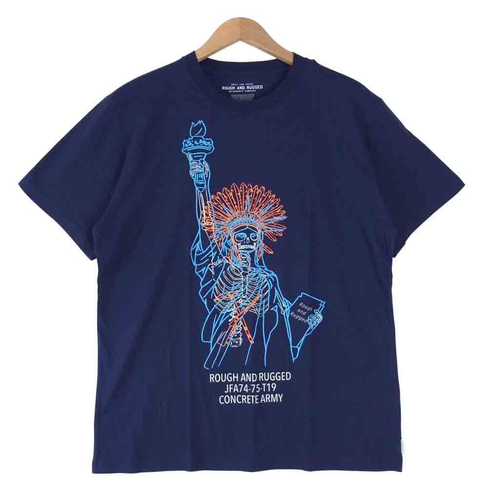 ROUGH and RUGGED ラフアンドラゲッド 19SS RR19-6-T02 DESIGN CT-04 プリント Tシャツ パープル系 3【新古品】【未使用】【中古】