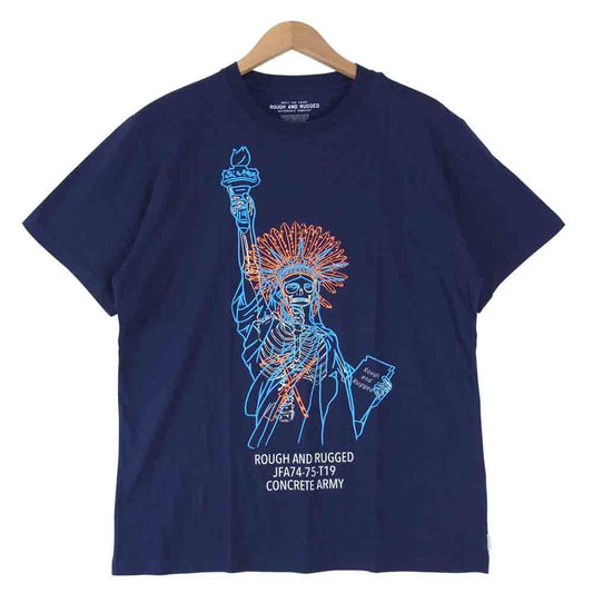 ROUGH and RUGGED ラフアンドラゲッド 19SS RR19-6-T02 DESIGN CT-04 プリント Tシャツ パープル系 3【新古品】【未使用】【中古】