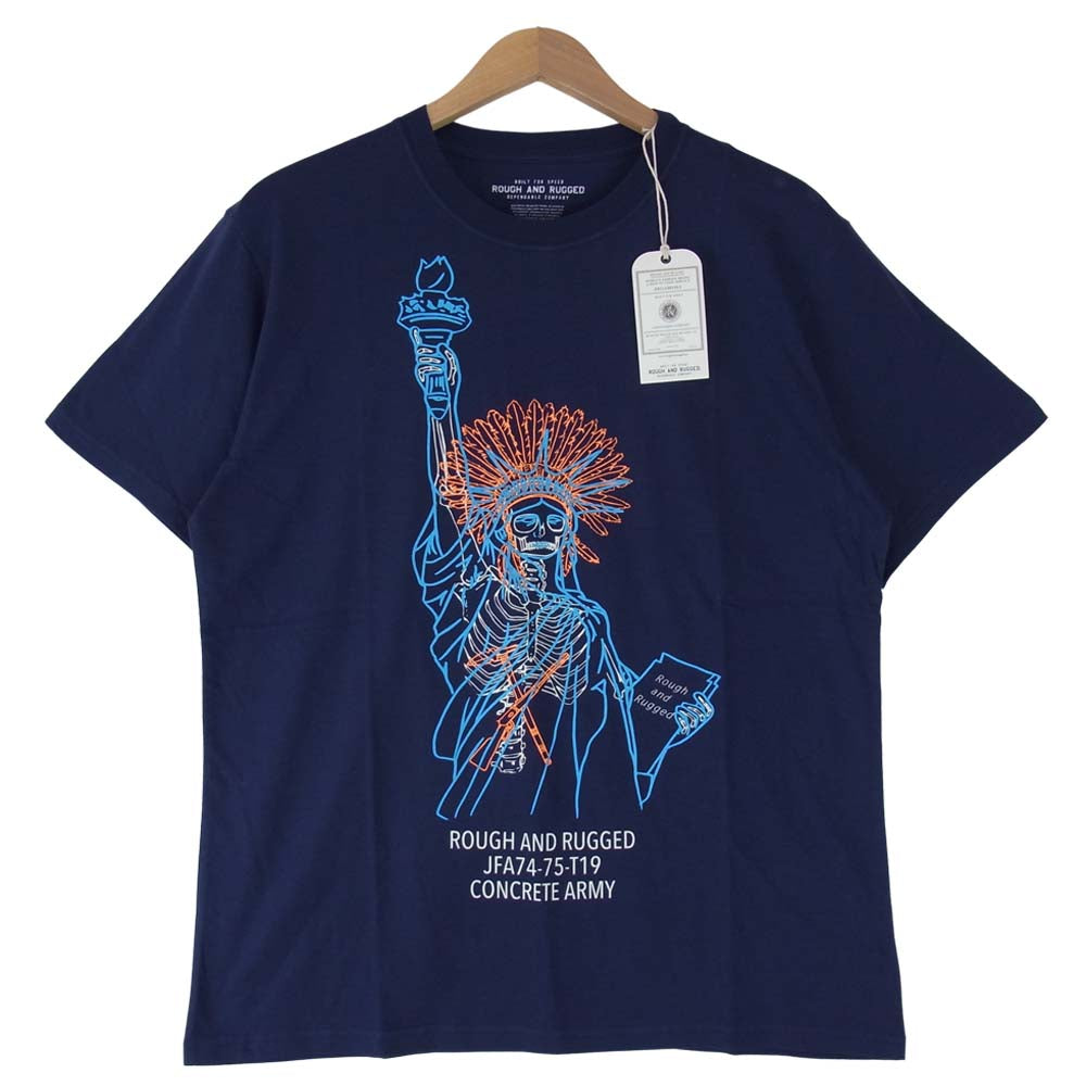 ROUGH and RUGGED ラフアンドラゲッド 19SS RR19-6-T02 DESIGN CT-04 プリント Tシャツ パープル系 2【新古品】【未使用】【中古】