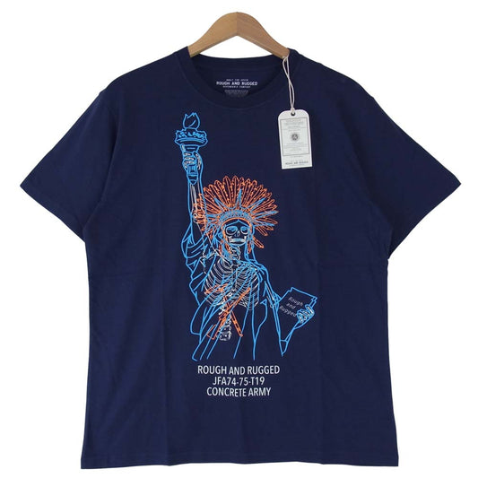 ROUGH and RUGGED ラフアンドラゲッド 19SS RR19-6-T02 DESIGN CT-04 プリント Tシャツ パープル系 2【新古品】【未使用】【中古】