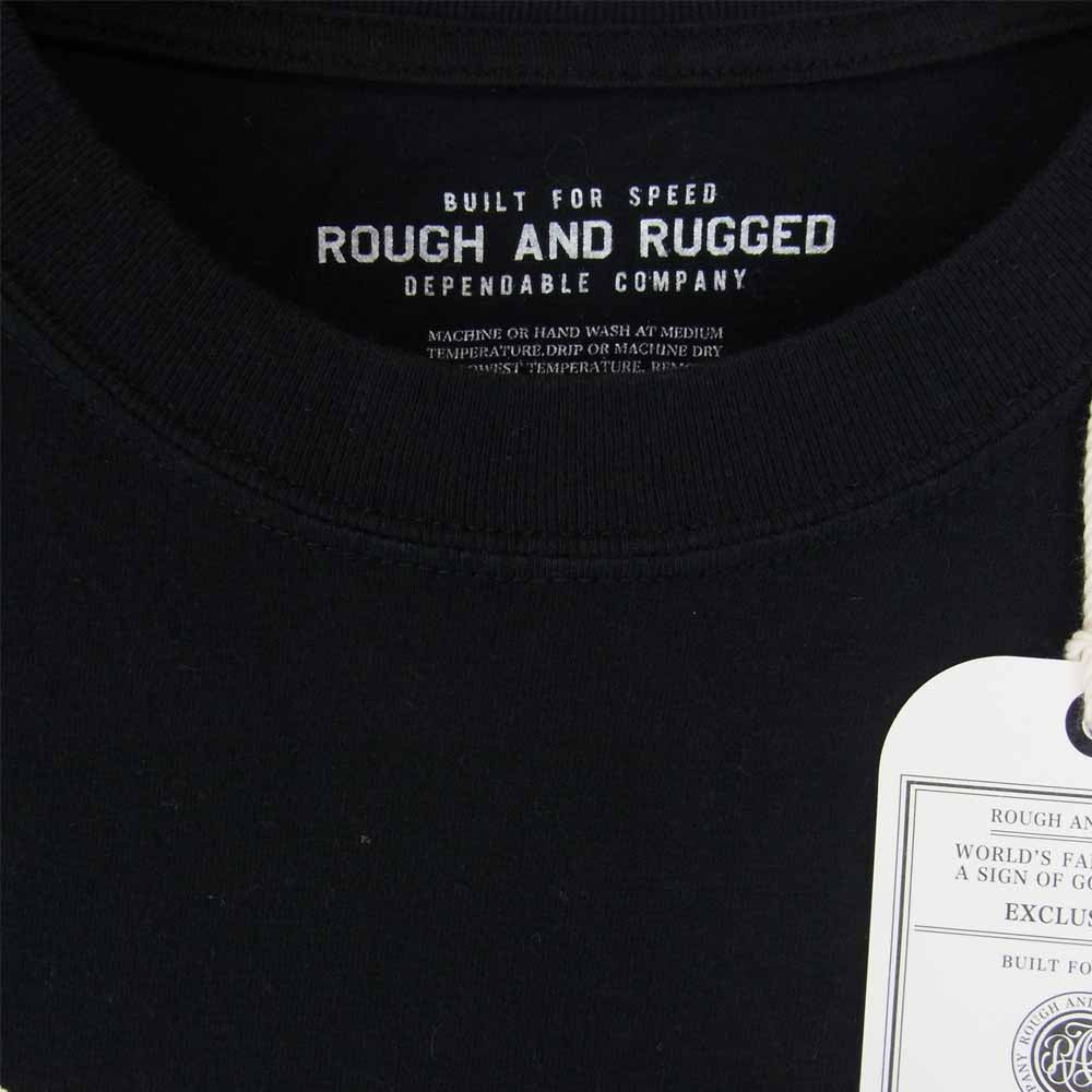 ROUGH and RUGGED ラフアンドラゲッド 19SS RR19-5-T03 DESIGN CT-02 クルーネック ショートスリーブ Tシャツ ブラック系 1【新古品】【未使用】【中古】