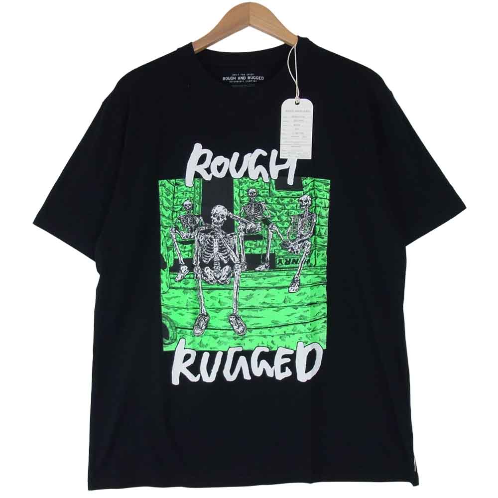 ROUGH and RUGGED ラフアンドラゲッド 19SS RR19-5-T03 DESIGN CT-02 クルーネック ショートスリーブ Tシャツ ブラック系 4【新古品】【未使用】【中古】