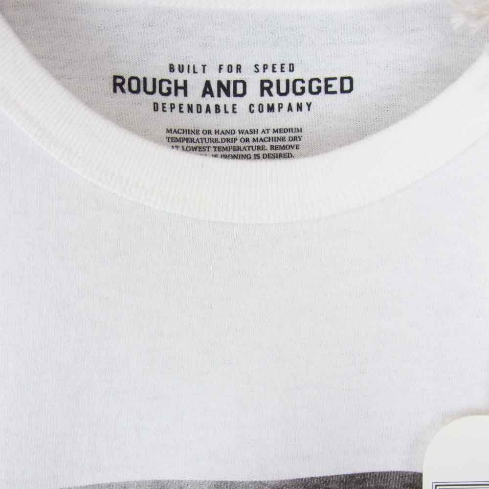 ROUGH and RUGGED ラフアンドラゲッド RR17-5-T03 DESIGN CT-04 PHOTO GRAPHICS Tシャツ ホワイト系 2【新古品】【未使用】【中古】